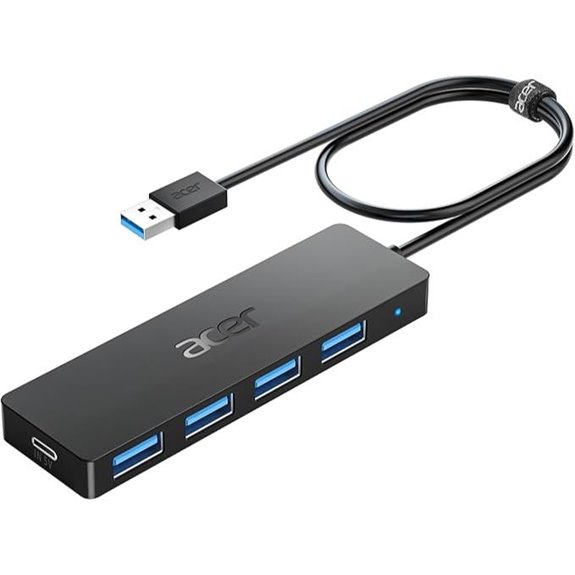 Acer 4-Port USB Hub with USB 3.0 and Power