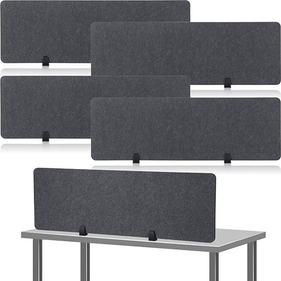 Yaomiao 4-Pack Acoustic Desk Privacy Panels