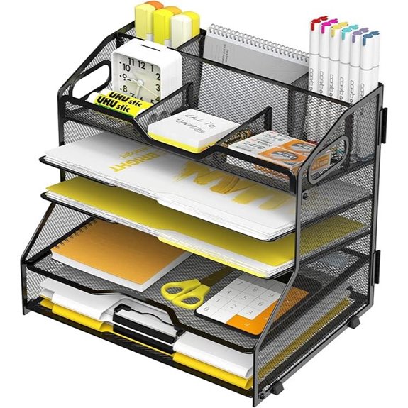 YINGHUA 5-Tier Adjustable Paper Tray Organizer