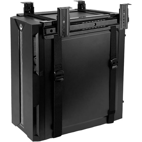 Adjustable Under Desk CPU Mount with Anti-Scratch Sponge