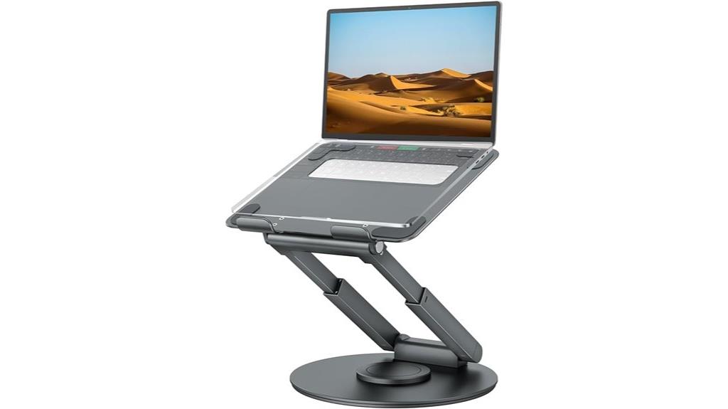 adjustable laptop stand rotation