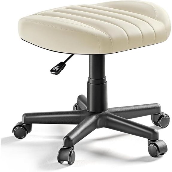 EUREKA Adjustable Foot Stool with Wheels and Swivel