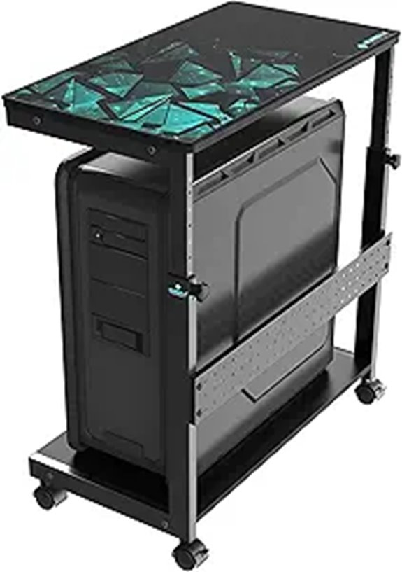 EUREKA Ergonomic Adjustable 2-Tier PC Stand Cart