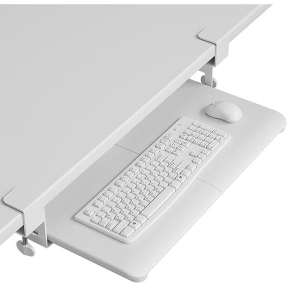 BONTEC Under Desk Keyboard Tray with C-Clamp