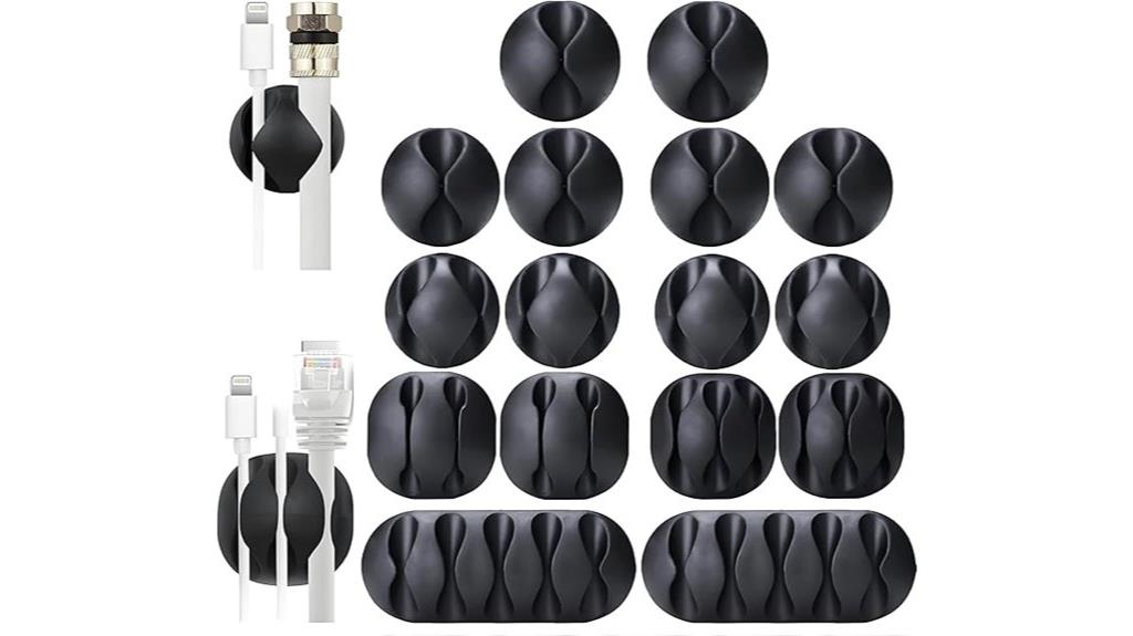 black cable clip pack