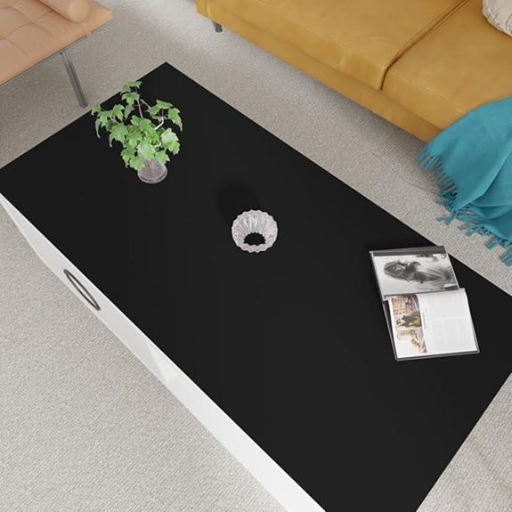 Black 24x48 Inch Table Protector Mat