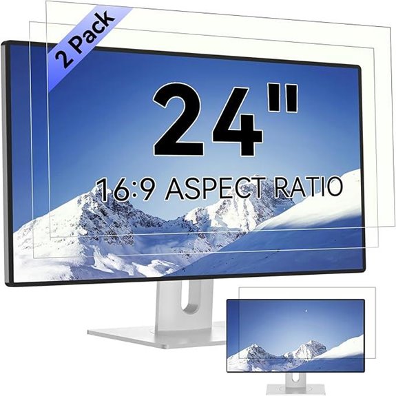 2-Pack 24-Inch Blue Light Screen Protectors