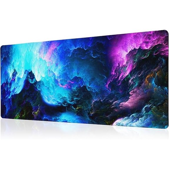 Galaxy Gaming Mouse Pad Blue XL Non-Slip Stitched Edges