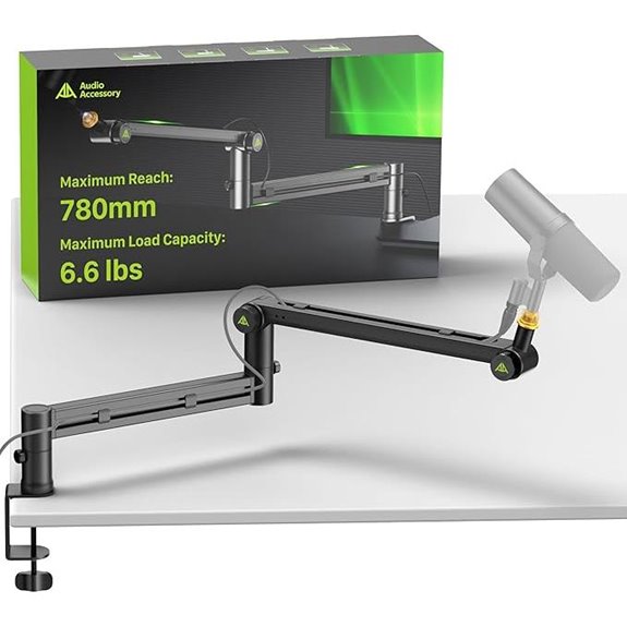 Low Profile Heavy Mic Boom Arm with Lock Structure
