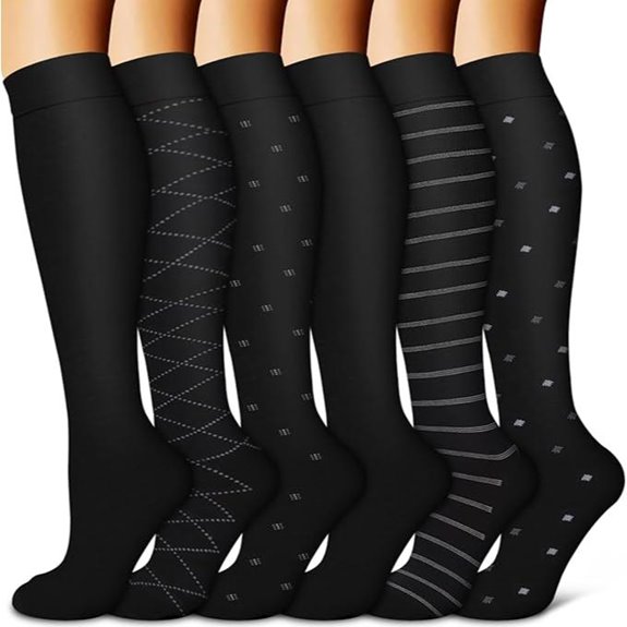 BLUEENJOY Copper Compression Socks (6 Pairs)