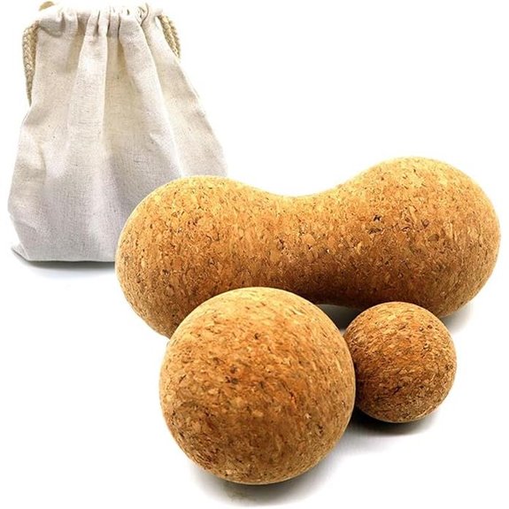 Cork Massage Ball Set for Fascia Release