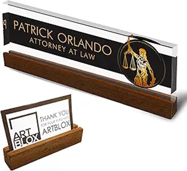 Artblox Custom Office Name Plate & Card Holder