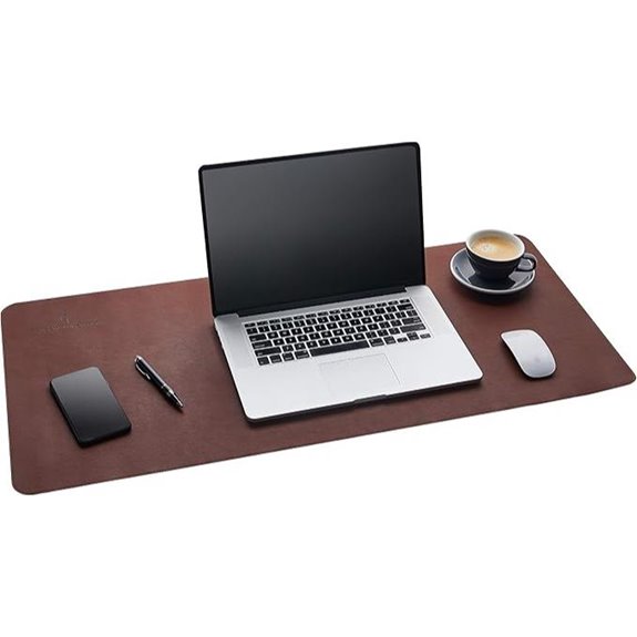 Gallaway Leather Desk Mat 91.5x43 cm Dark Brown