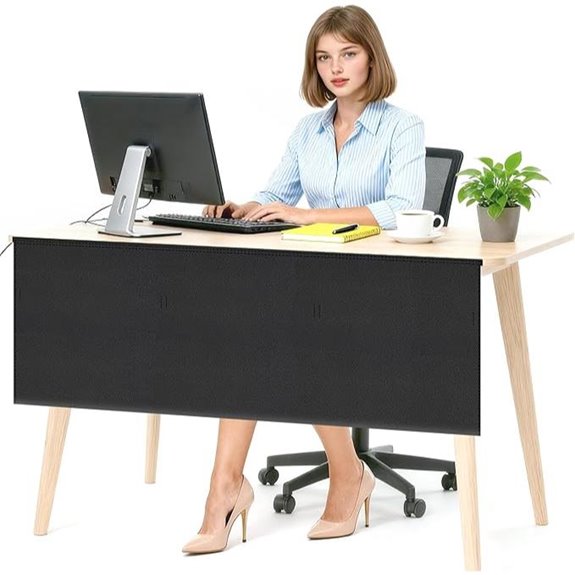 Under Desk Privacy Panel for Home Office or Standing