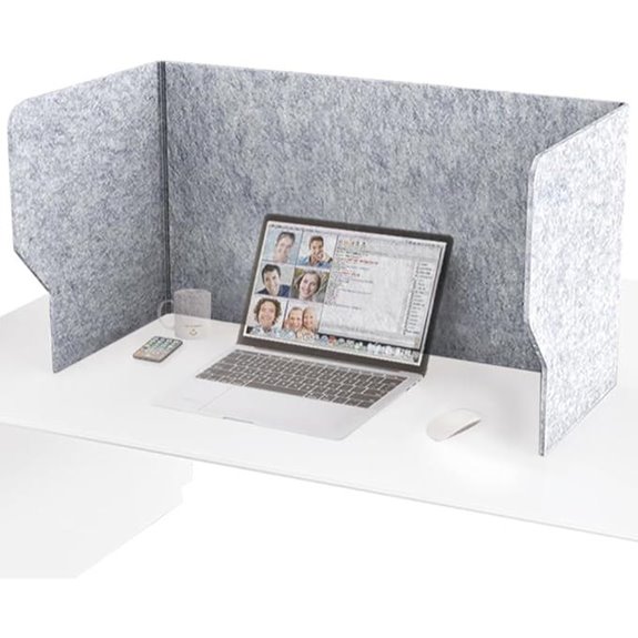 Desk Privacy Panel with Sound Absorption
