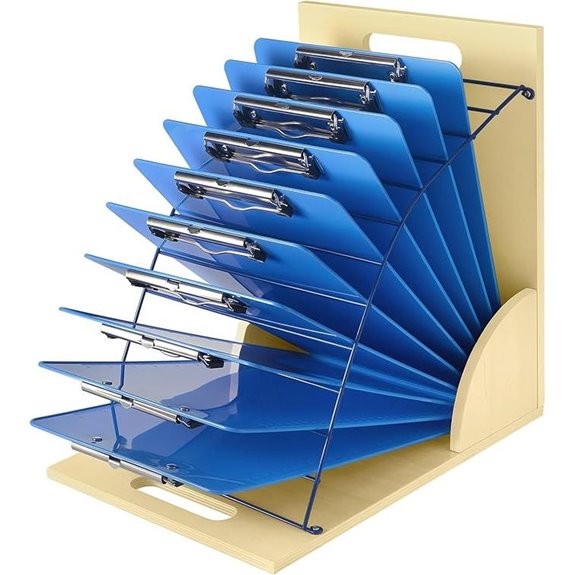 HUZU Desktop Clipboard Organizer Rack