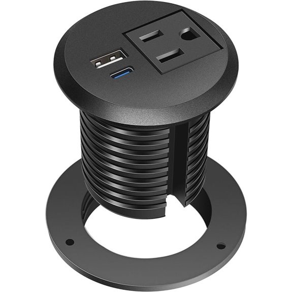 Desktop Power Grommet with USB-C PD 20W Charger
