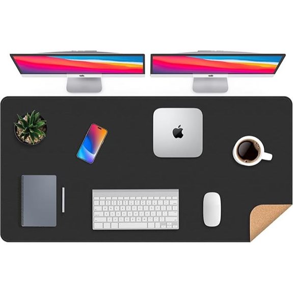 Large Double-Sided Leather Desk Mat (47 x 23.7)