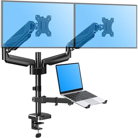 Mountup Dual Monitor & Laptop Gas Spring Mount