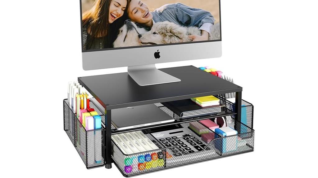 dual tier monitor stand