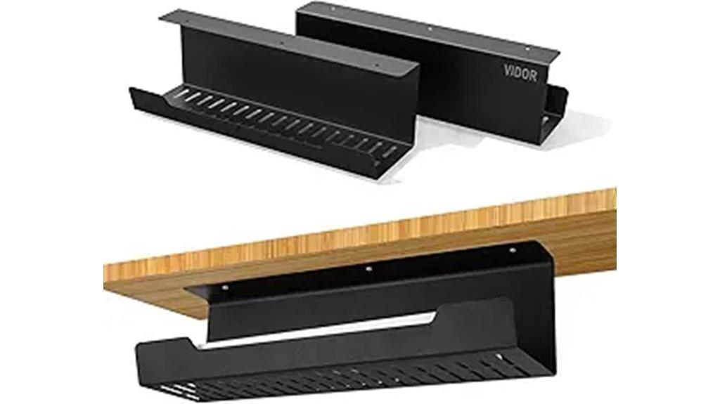 dual under desk cable trays