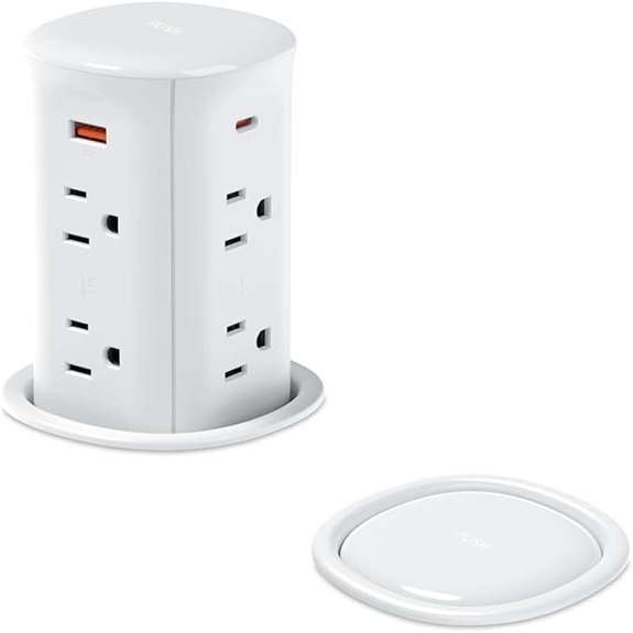 Pop Up Outlet with 8 Outlets & USB-C Charging