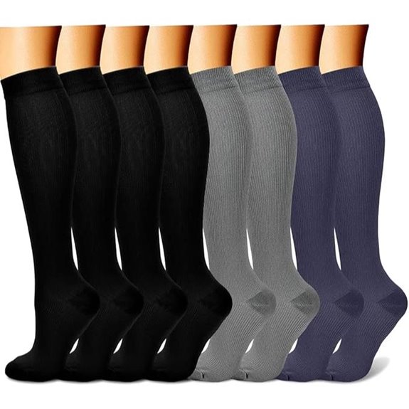 CHARMKING Compression Socks 8 Pairs for Men & Women