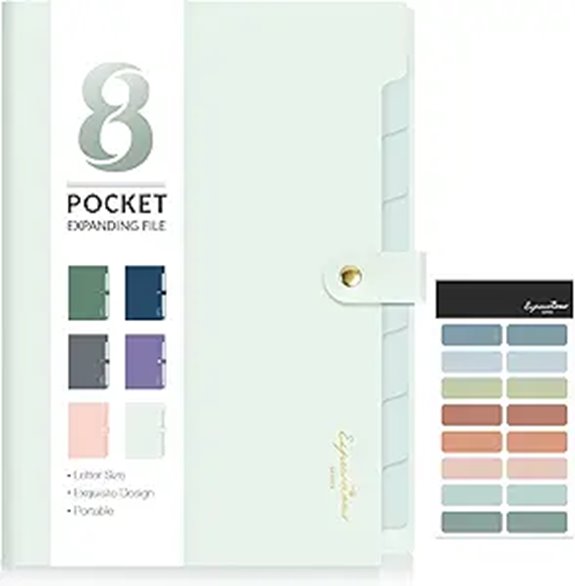Sooez Accordion File Organizer with 8 Pockets