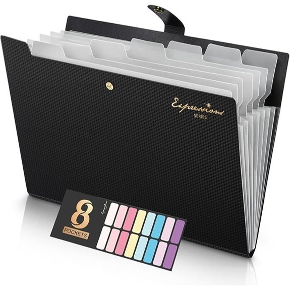 Sooez Accordion File Organizer with 8 Pockets