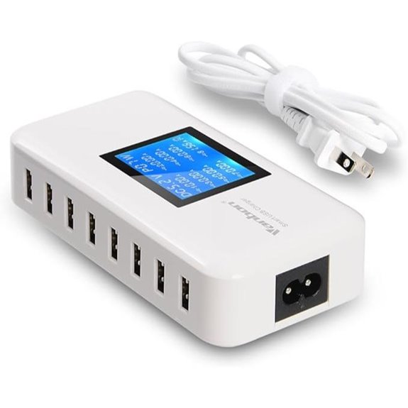 8-Port USB Desktop Charger with LCD Display
