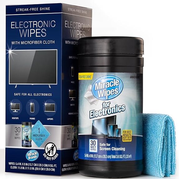 MiracleWipes for Electronics Cleaning (30 Count)