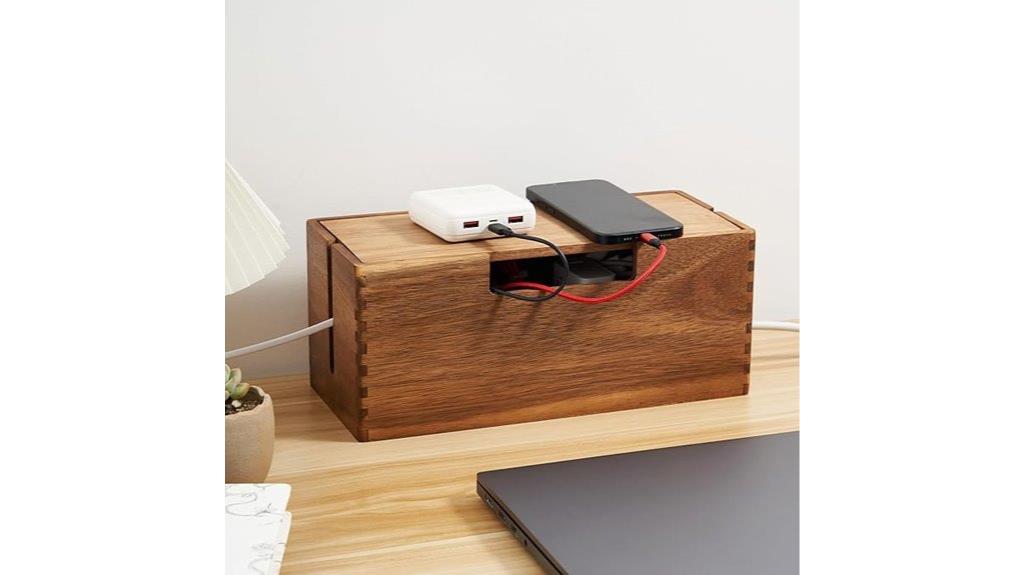 elegant acacia wood organizer