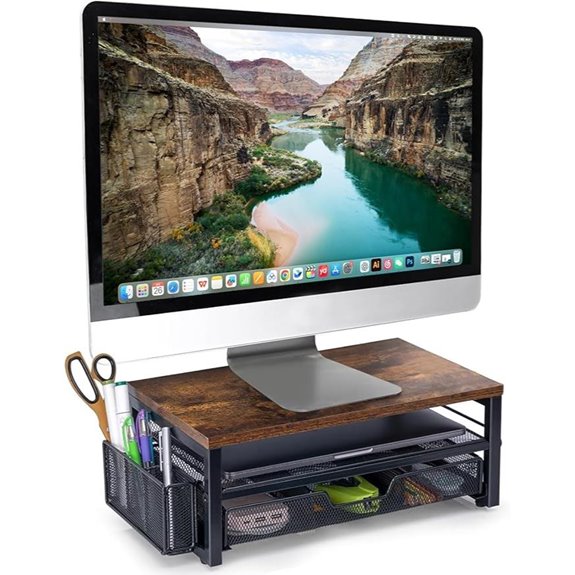 ARCOBIS Monitor Riser with Drawers and Pen Holders