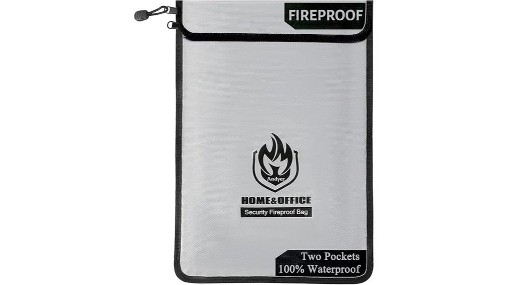 fireproof bag with pockets