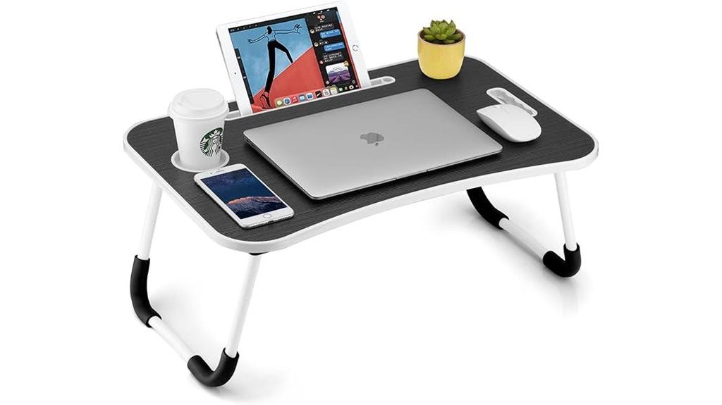 foldable laptop table with features