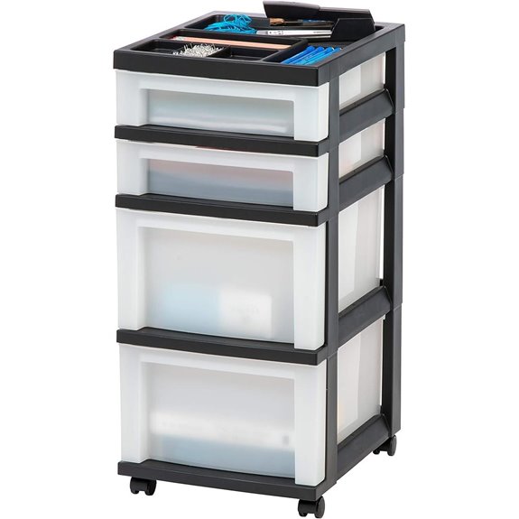 IRIS 4-Drawer Rolling Storage Cart