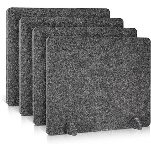 4 Pack Acoustic Desk Dividers Privacy Panels 24x20