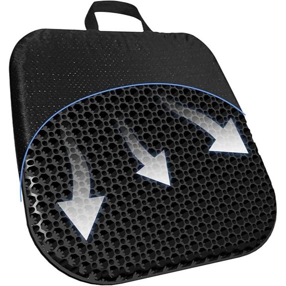 Gel Seat Cushion for Office & Wheelchair Use with Handle