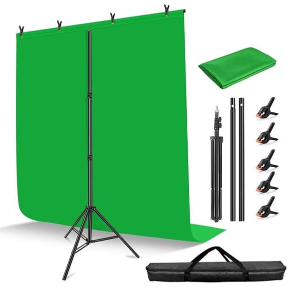 HEMMOTOP Green Screen Kit with Stand and Backdrop