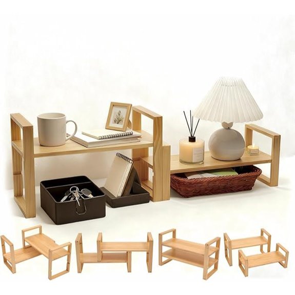 Desk Shelves Organizer Shelf - No Assembly Holds 130lbs