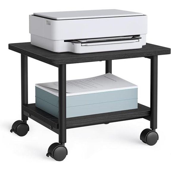 VASAGLE Heavy-Duty Printer Cart with Locking Wheels
