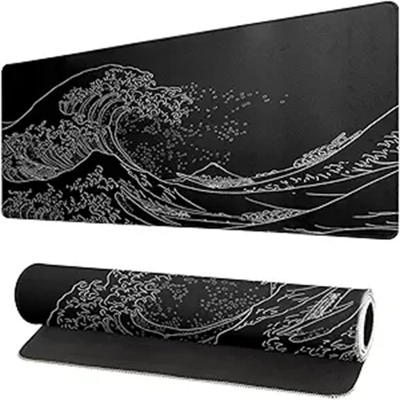 Japanese Sea Wave Large Gaming Mouse Pad