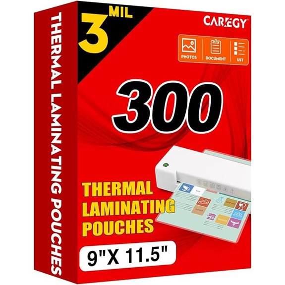 CAREGY 300 Laminating Pouches 9 x 11.5 Inches