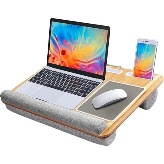 HUANUO Lap Desk with Mouse Pad and Phone Holder
