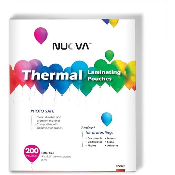 Nuova 9x11.5 Thermal Laminating Pouches (200 Pack)