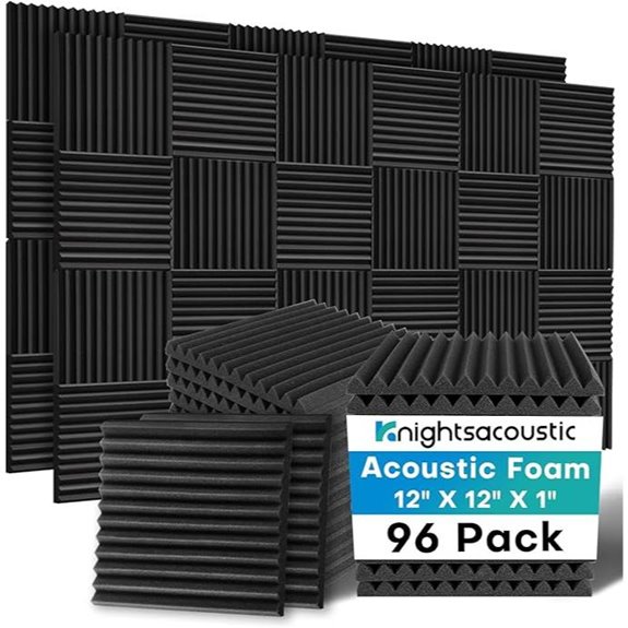 96 Pack Acoustic Foam Panels for Soundproofing