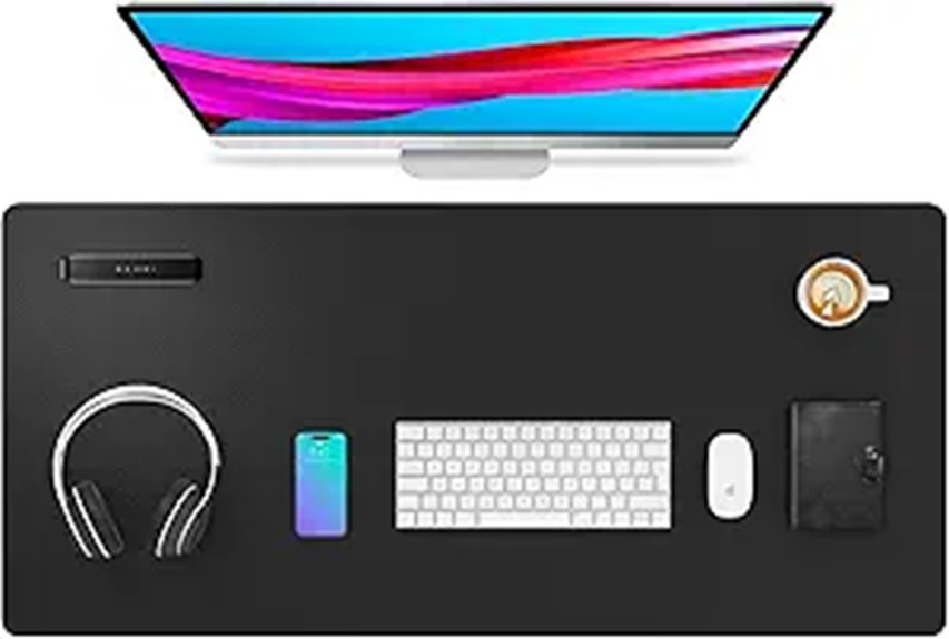 Aothia Leather Desk Pad Protector and Mouse Mat