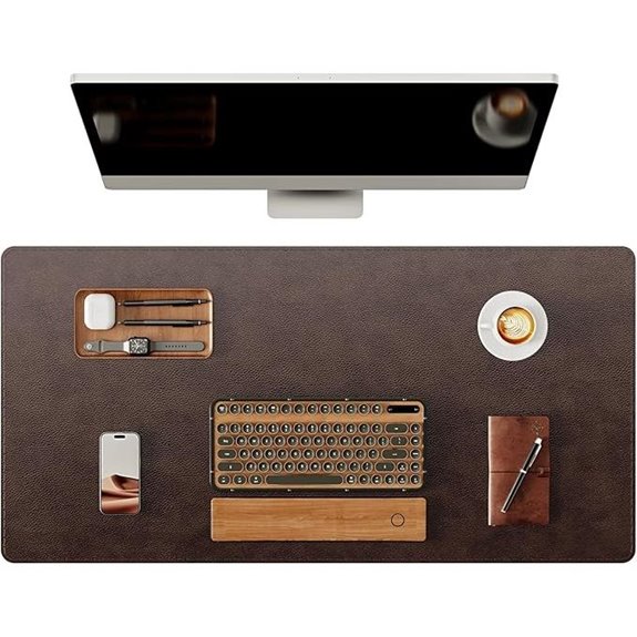 YSAGi Leather Desk Mat Non-Slip Office Pad