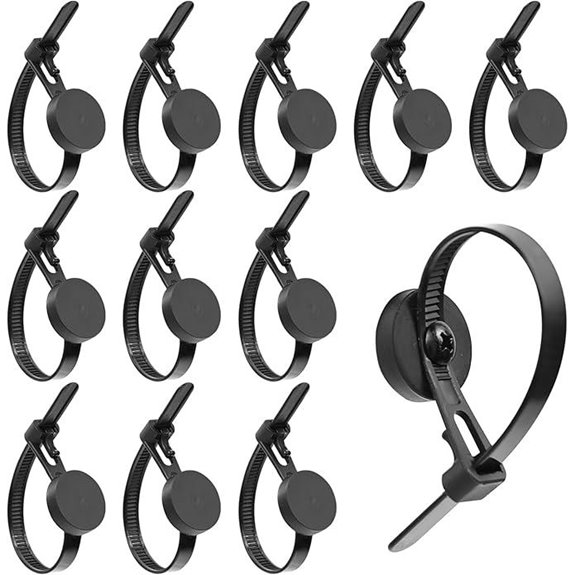 Magnetic Cable Tie Mounts (12 Pack)