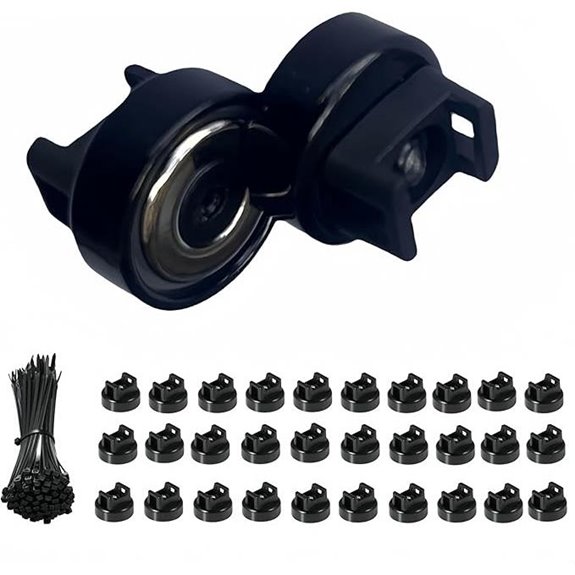 Magnetic Zip Tie Mounts with Cable Ties (30pcs)